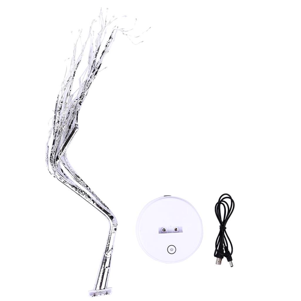 DIY Creative Copper Wire Tree LED Night Light Bedroom Home Decor Warm White