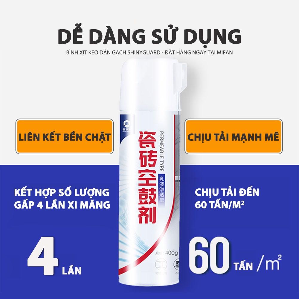 Bình Xịt Keo Dán Gạch Men Shiny Guard Cao Cấp 400g TAIKOMI- Dính Siêu Chắc, Chịu Tải 80kg - Dán Gạch Tường, Sàn