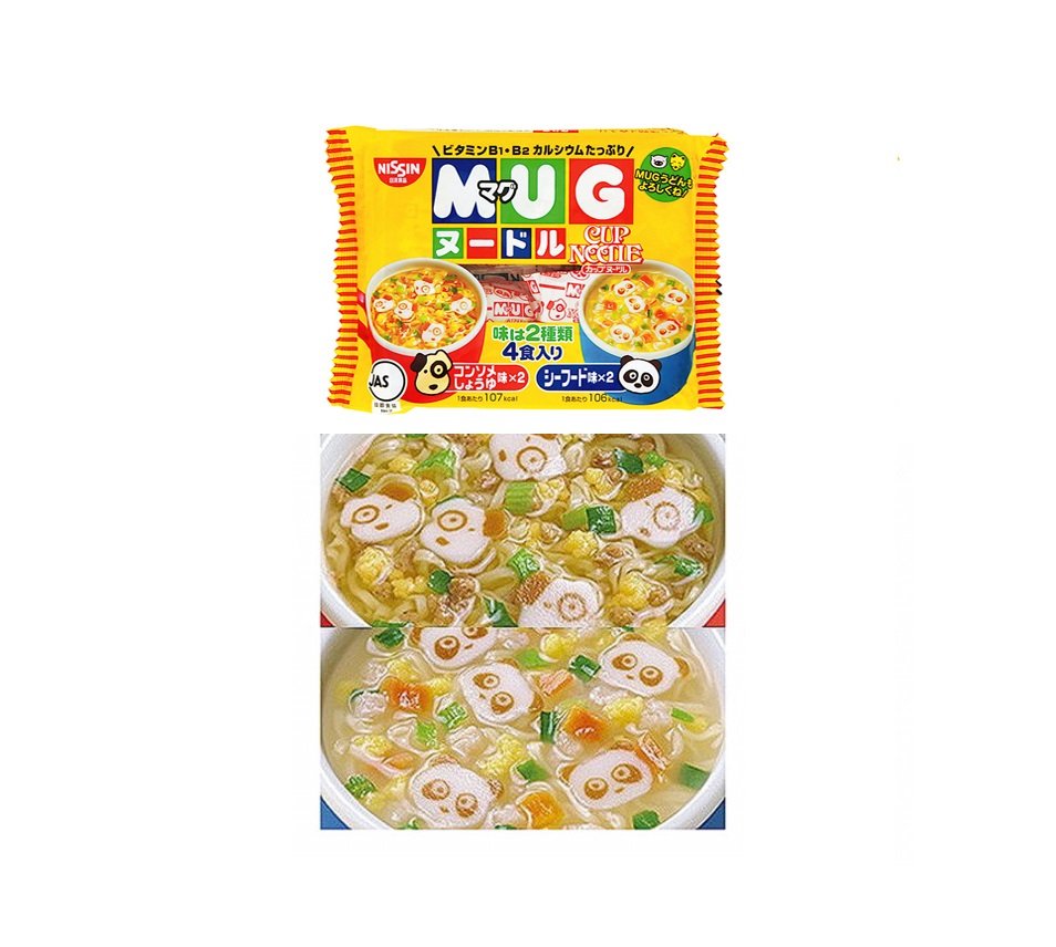 Combo 3 gói Mì ăn dặm cho trẻ trên 1 tuổi Nissin MUG Cup Noodle 96g (Mỗi gói gồm 4 túi mì nhỏ bên trong, 2 hương vị)