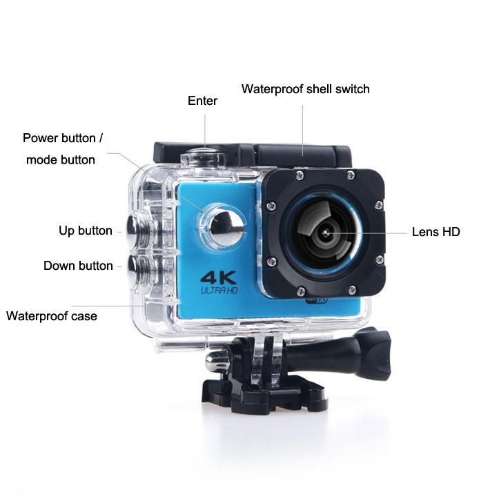 F600 F600R 4K Wifi Action Camera 16MP 170D Sport DV 30M 1080P Go Waterproof Pro Extreme Sports Video Bike Helmet Car Cam Dvr