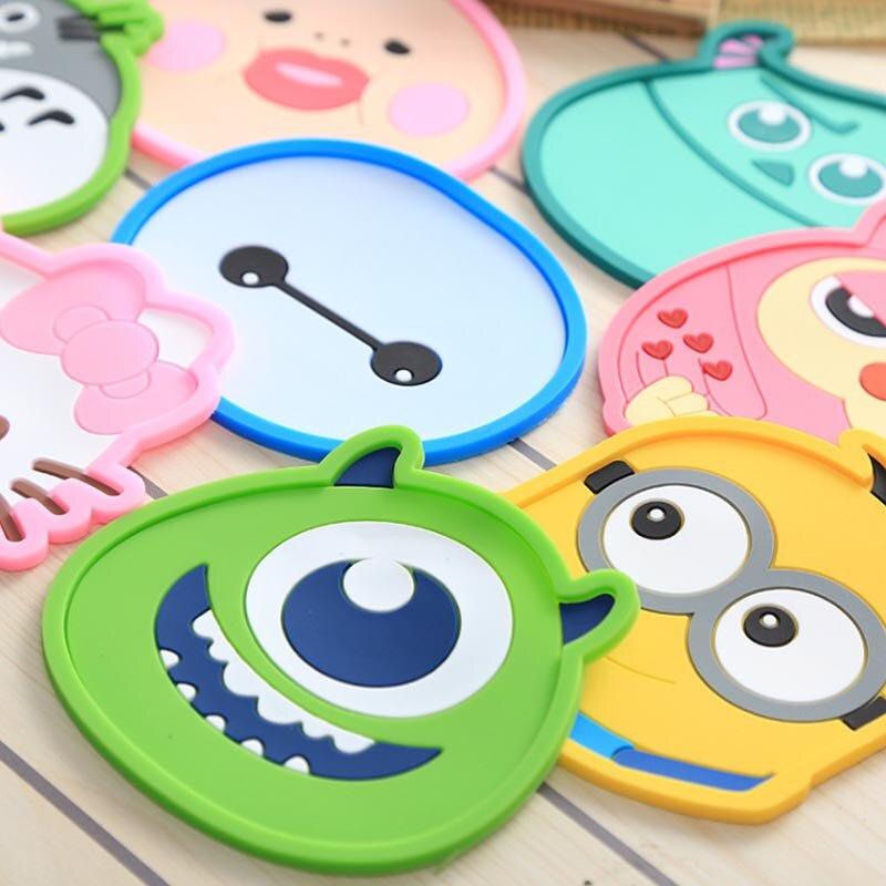 Cartoon Heat-resistant Tableware Pot Mat Coaster Silicone Mat Coaster Non-slip Pot Holder Table Placemat Kitchen Accessories