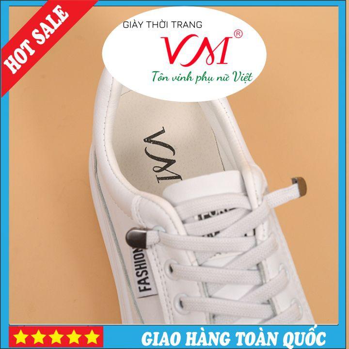 Giày Thể Thao Nữ, chiều cao 3CM, Da Thật Êm Ái, Bền Chắc Và Thời Trang - TT.P14106_TRẮNG