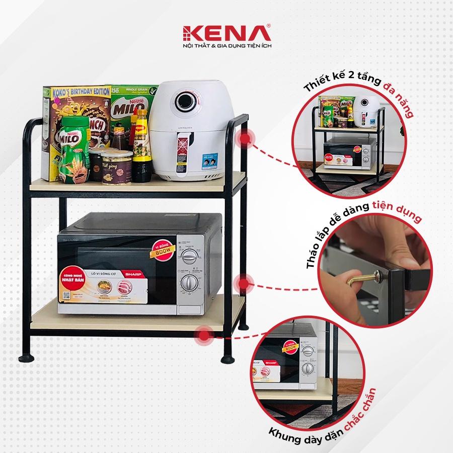 Kệ để lò vi sóng trên bàn bếp Kena 1012 lắp ghép thông minh, sơn tĩnh điện chống gỉ cao cấp