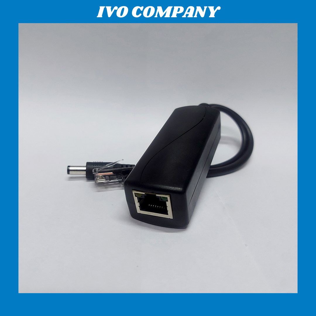 Jack POE Hạ Thế 48V Sang 12V Tốc Độ 1Gbps RJ45
