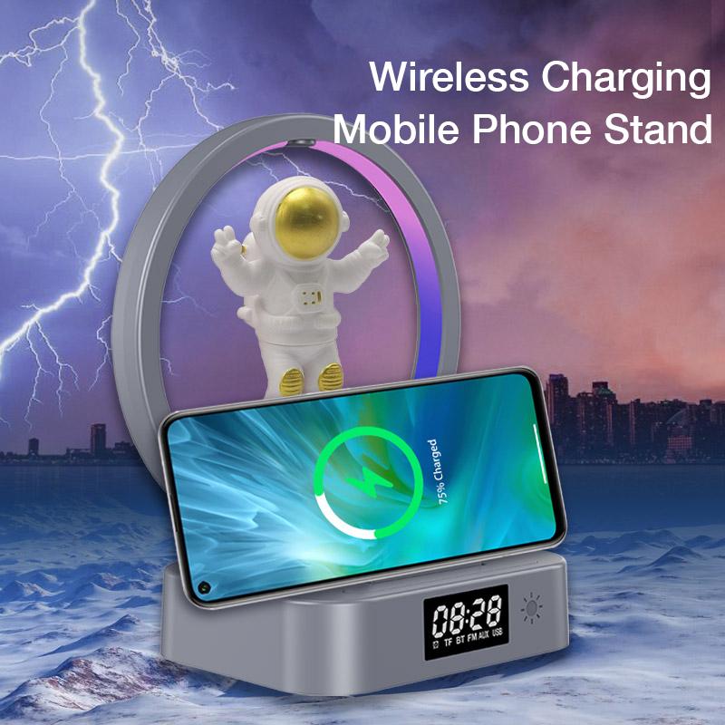 GENAI Loa Bluetooth Bay Từ Tính Loa Phi Hành Gia Nổi Không Dây Hộp Âm Thanh Có Đèn LED Hiển Thị Bộ Sạc Không Dây Màu sắc: Phiên bản cao cấp