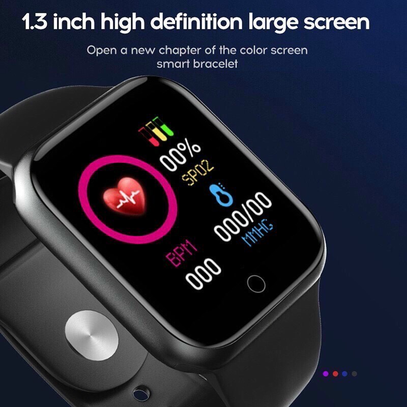 Đồng hồ thông minh nam nữ smartwatch Y68, đo nhịp tim, thông báo cuộc gọi tin nhắn