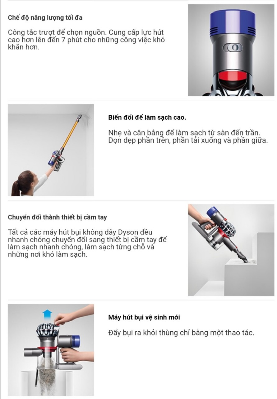 Máy hút bụi Dyson V8 Absolute Hàng chính hãng