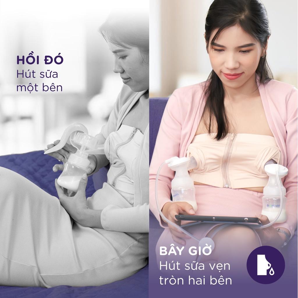 Máy hút sữa điện đôi Biohealth IE Basic, 4 chế độ hút, 9 mức độ hút từ nhẹ đến hút mạnh | BH 1 năm