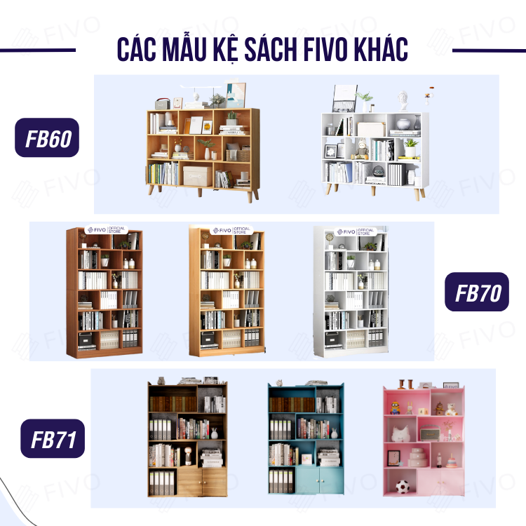 Kệ Sách Đa Dụng Để Sàn FIVO FB72 Màu Vàng, Trang Trí Phòng Cho Bé Trai, Bé Gái, Thiết Kế Thông Minh Đa Ngăn