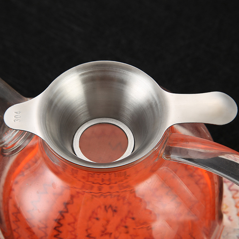 Lọc trà Inox 304 không gỉ Cao cấp tiệt lợi có tai gác lên chén lọc trà dễ dàng,Kích thước 12,7 x 7,2 x 3,5cm có in 304 lên tai quai - Lọc trà đạo