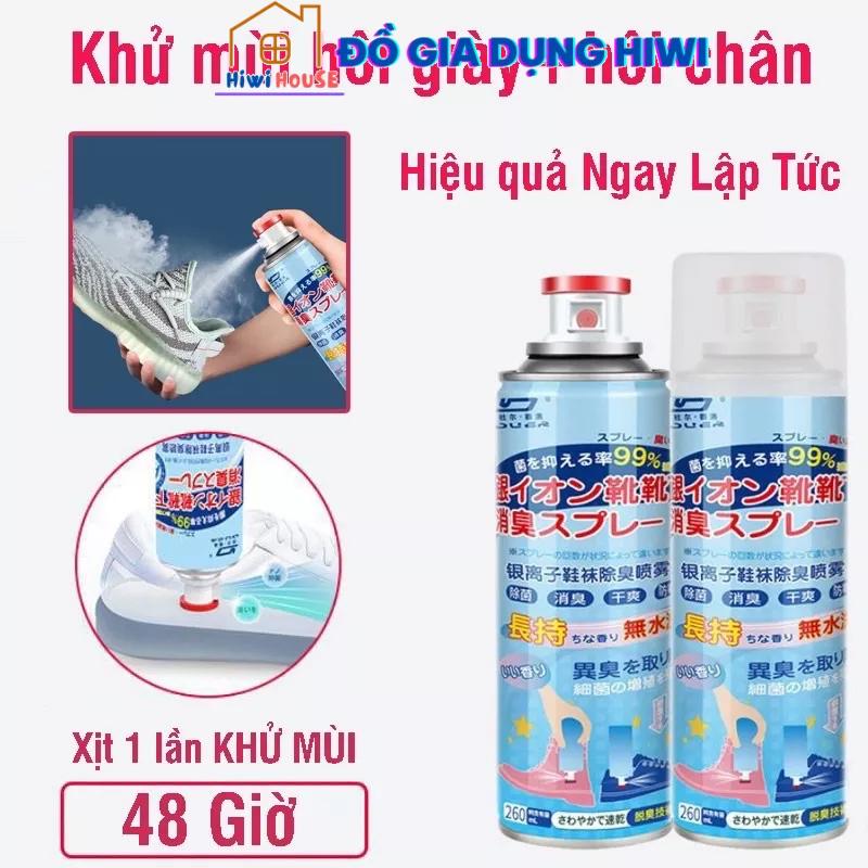 Chai Xịt khử mùi cho giày và tất, công nghệ nano bạc Khử mùi hiệu quả, diệt khuẩn 260ml