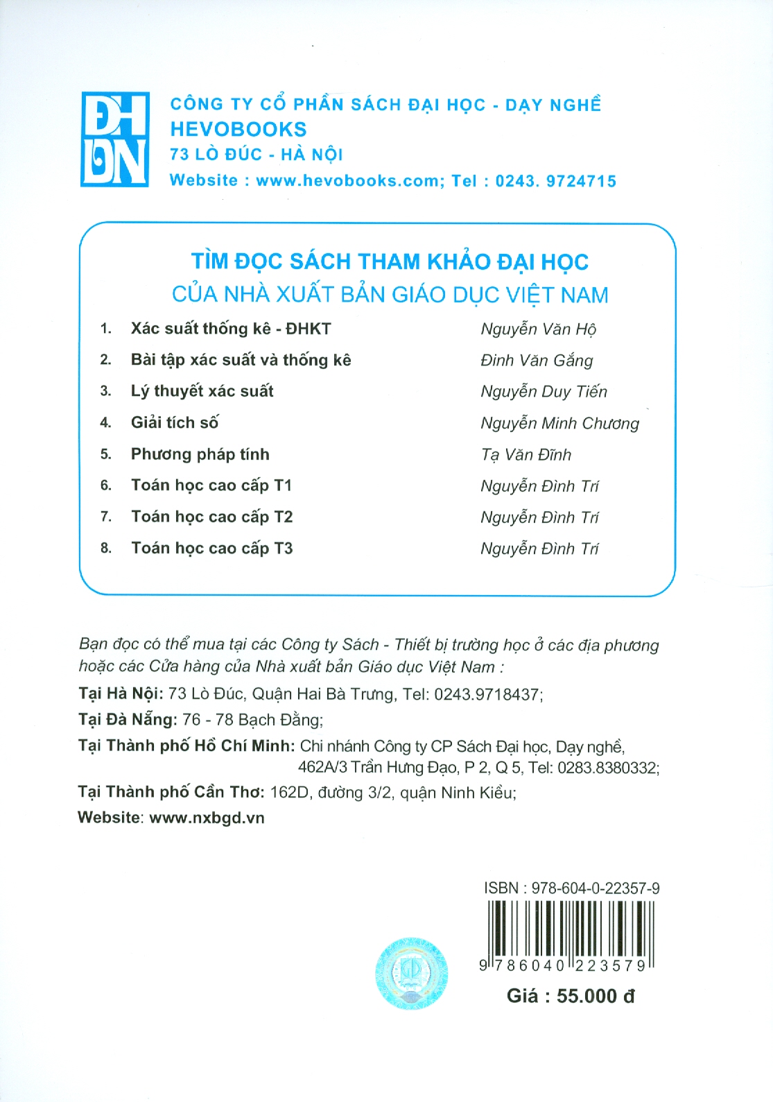 Thống Kê Và Ứng Dụng (Giáo trình dùng cho các trường Đại học và Cao đẳng) (Tái bản 2024) - Đặng Hùng Thắng
