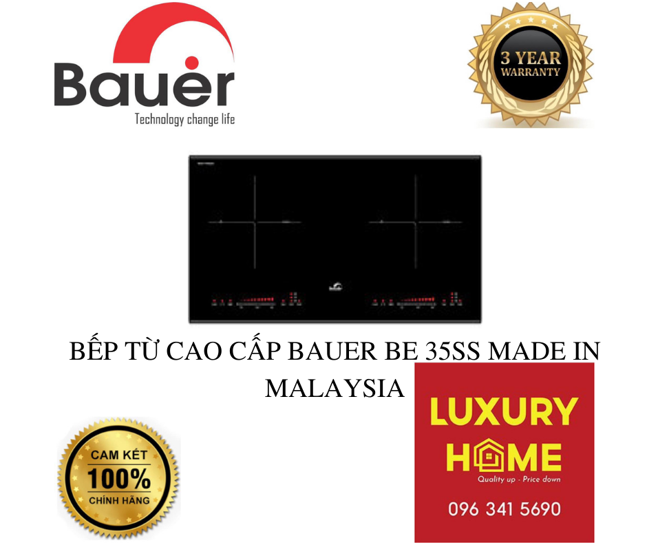 BẾP TỪ CAO CẤP BAUER BE 35SS MADE IN MALAYSIA - HÀNG CHÍNH HÃNG