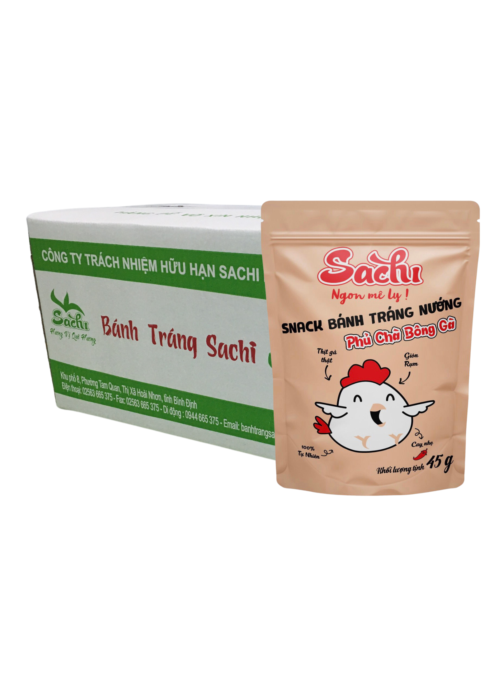 Snack bánh tráng tẩm vị chà bông gà 25 bì