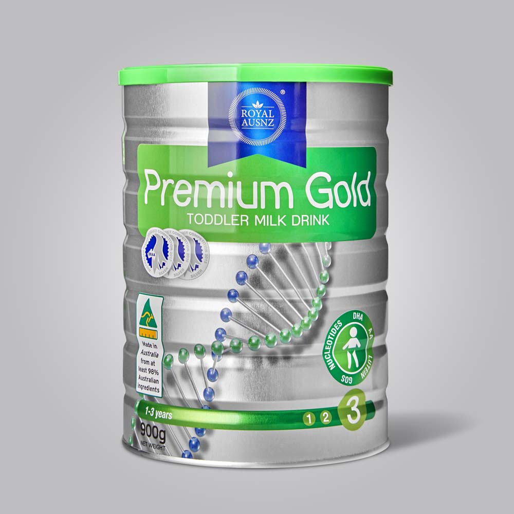 Sữa Bột Hoàng Gia Úc Royal Ausnz Premium Gold Số 3 Bổ Sung Vitamin, Khoáng Chất Cho Trẻ 900G