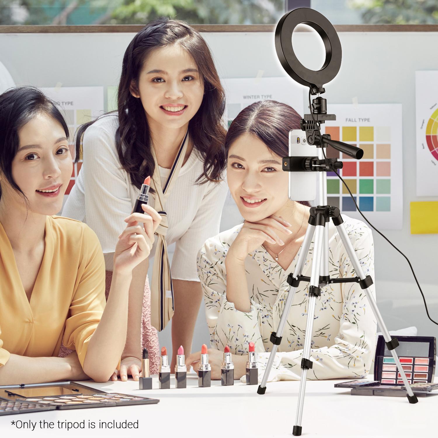 Chân đế máy tính để bàn mini hợp kim nhôm 1/4 inch Vít 21cm-65cm Chiều cao có thể điều chỉnh để phát trực tiếp