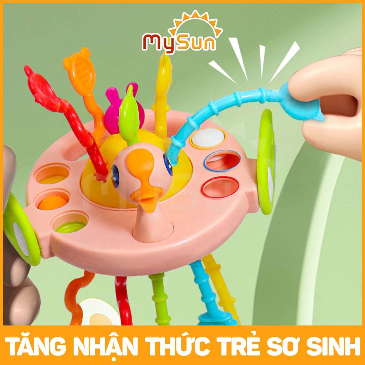 Đồ chơi trẻ bé sơ sinh 1 2 3 4 5 6 tháng tuổi thông minh cầm nắm phát triển tư duy trí não MySun