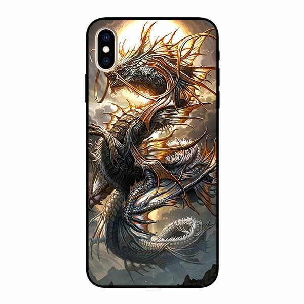 Ốp lưng in cho Iphone X/ Xs  Rồng Trăng