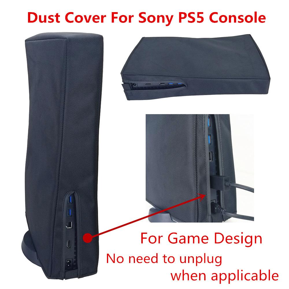 Tấm che bụi PS5 Vải Oxford Tấm che bụi cho máy chơi game Playstation 5 Vỏ bảo vệ Tay áo chống bụi Vỏ bảo vệ có thể tháo rời PS5 Màu sắc: Đen