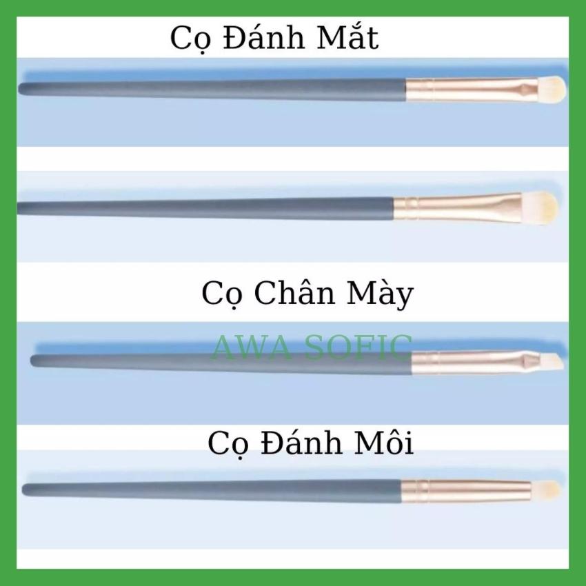 Bộ Cọ Trang Điểm 10 Cây AW01 Cao Cấp Lông Siêu mềm mịn, Bám Phấn hiệu quả, Phù Hợp Mọi Loại Da, Không Gây Khó Chịu Cho Người Dùng, Có Túi Hộp Da Nhỏ Gọn, Tiện Dụng Đầy Đủ Cọ với Chức Năng Makeup Hiệu Quả, Cầm Thoải Mái, Dễ Sử Dụng.