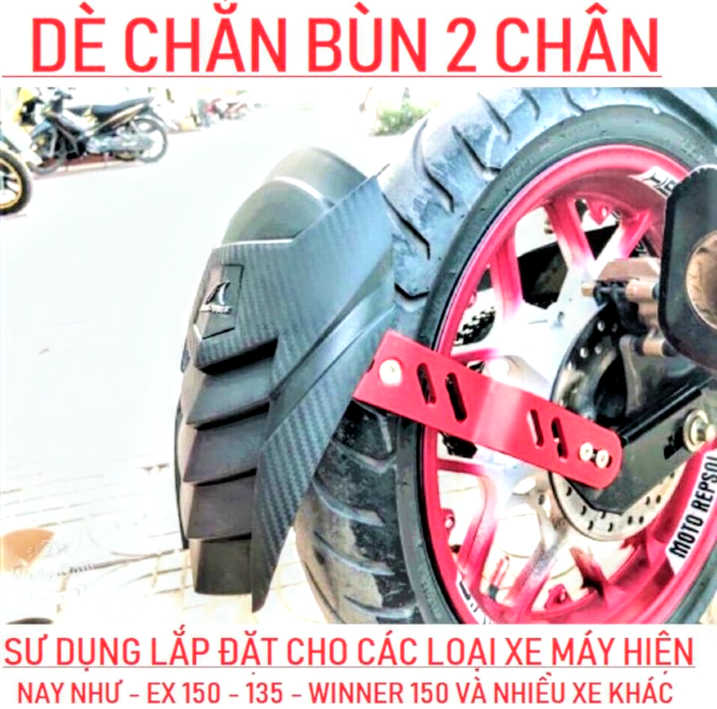 BỘ DÈ CHẮN BÙN SAU NINZA XE MÁY ĐẲNG CẤP MẪU MỚI LOẠI DẦY ĐẸP CHẤT LƯỢNG
