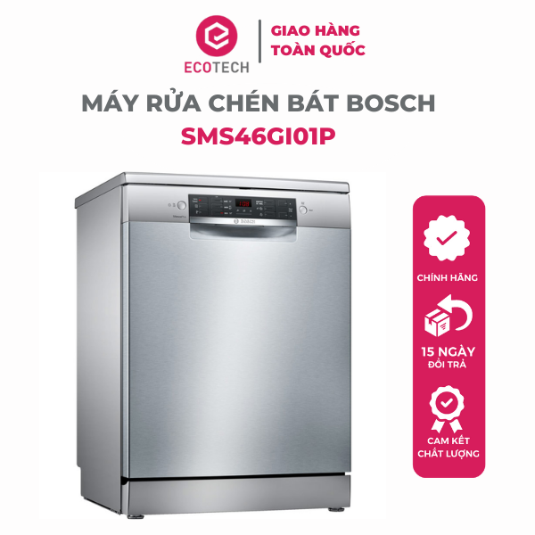 Máy rửa chán bát Bosch SMS46GI01P 12 bộ - Hàng chính hãng