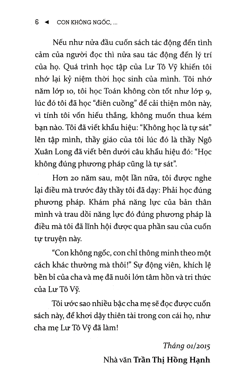 Con Không Ngốc, Con Chỉ Thông Minh Theo Một Cách Khác