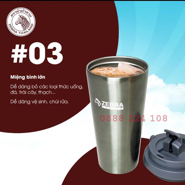 Ly Giữ Nhiệt Inox Zebra Cà Phê Macchiato 500ml-112705