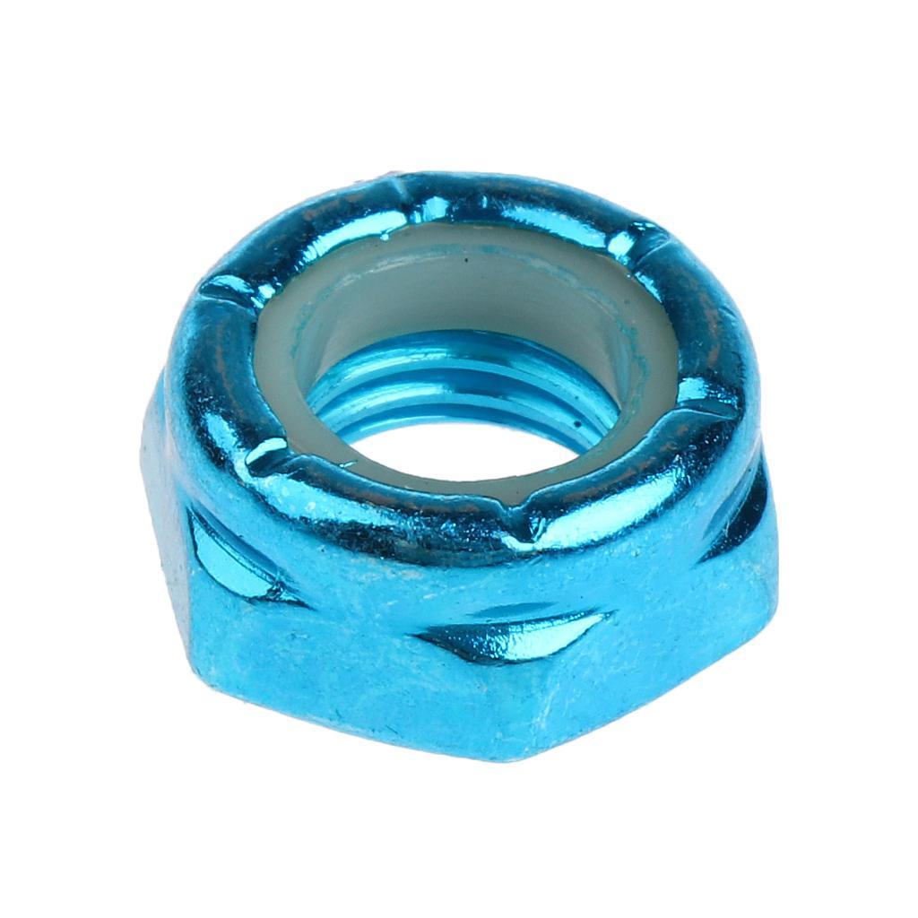 16pcs 2 Colors Skateboard Truck Wheel Axle Screw Nuts