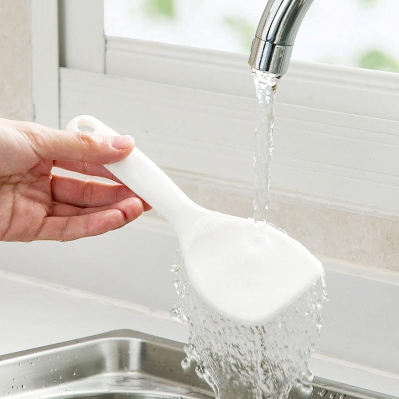 Muôi Xới Cơm Chống Dính Kèm Giá Đựng Thông Minh Bảo Quản Vệ Sinh