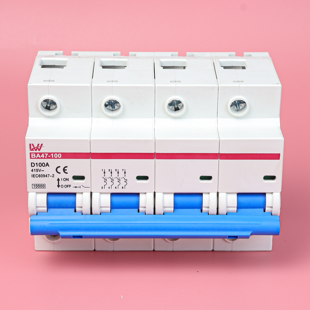 Bộ ngắt mạch Aptomat tự động LW MCB AC 4P 220V 380V Bảo vệ quá tải ngắn mạch