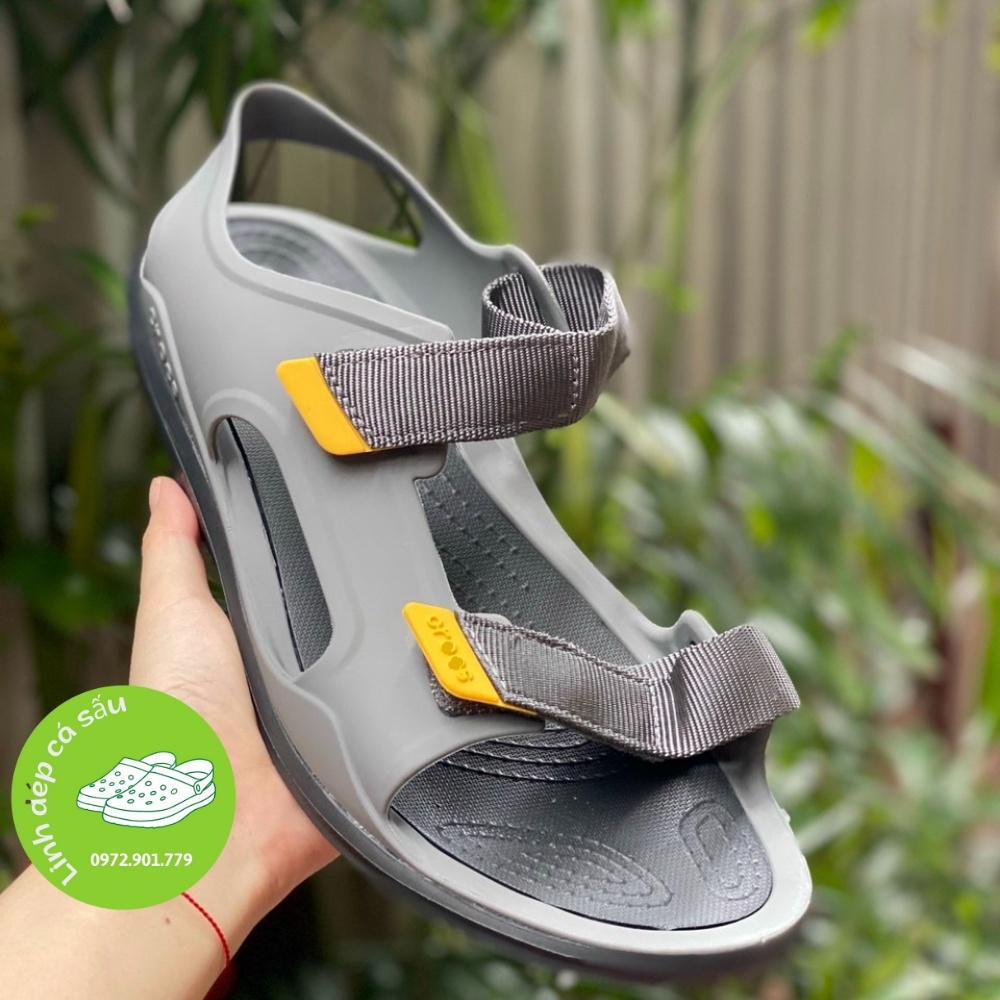 Sandal nhựa cross nam exprestion quai dán màu ghi êm, nhẹ, thoáng, hàng xịn, full box