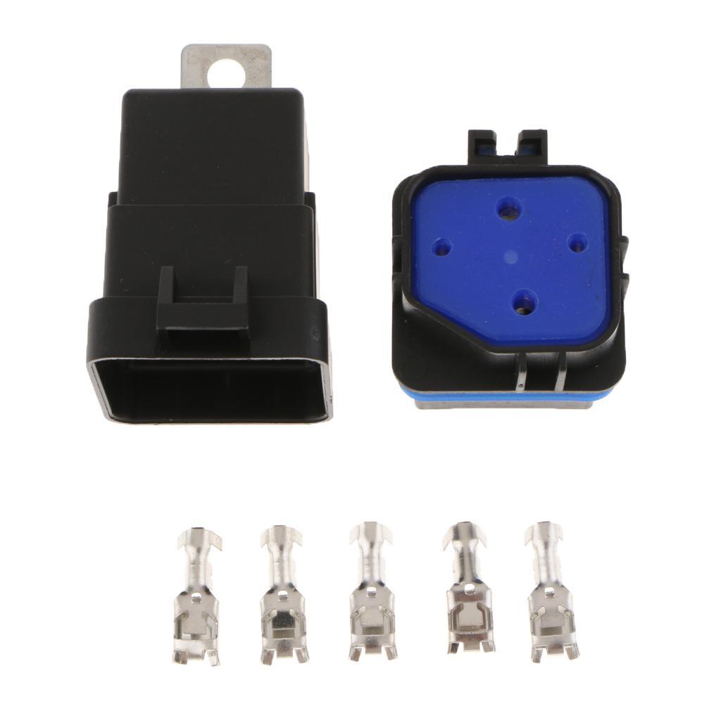 Relay & Socket Holder Waterproof Integrated 12V 40A 4PINS