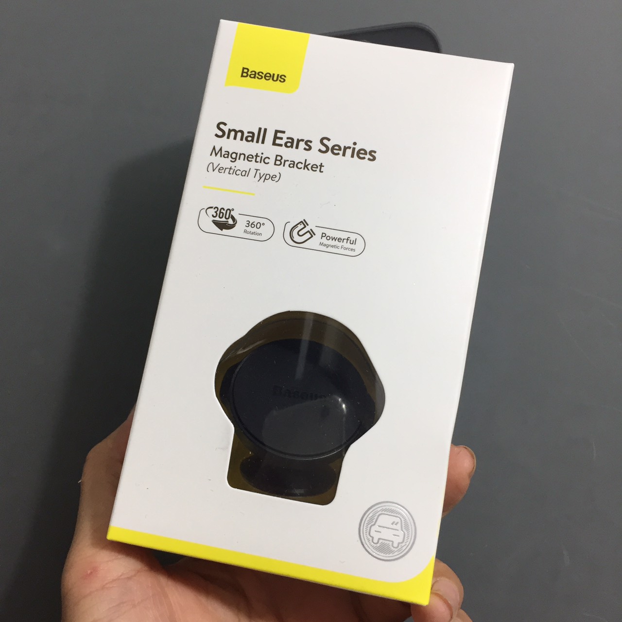 Giá đỡ điện thoại từ tính dán táp-lô trên ô tô  Baseus Small Ears SUER-B01 _ Hàng chính hãng