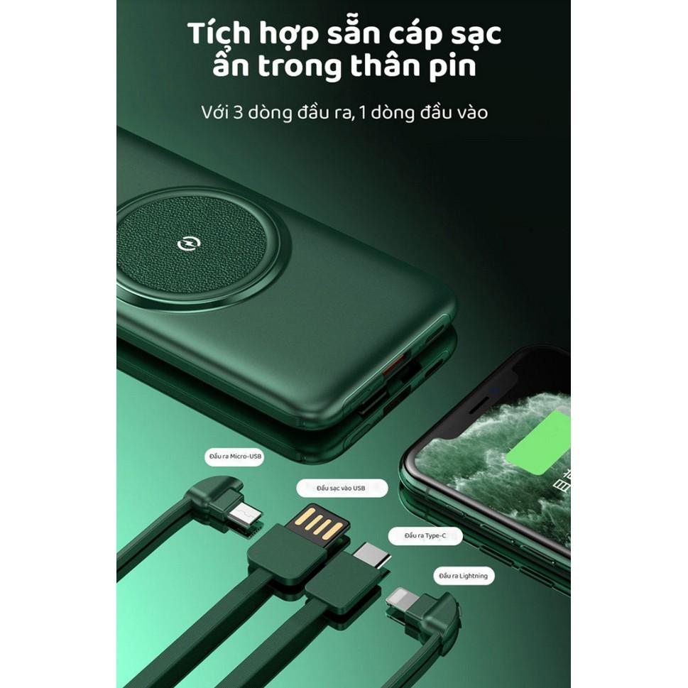 Pin dự phòng không dây tích hợp cáp sạc P1 GreenPower 20.000mAh - Home and Garden