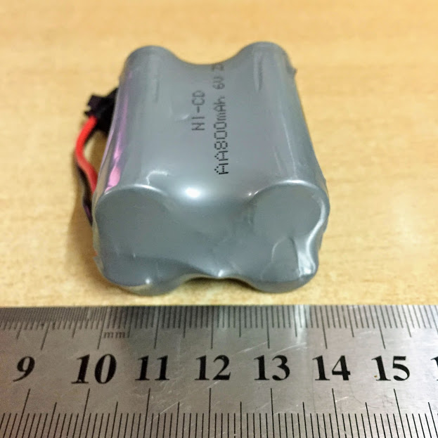 Pin sạc 6V dung lượng 800mAh xếp tầng chân cắm Jack SM 2P càng cua đen