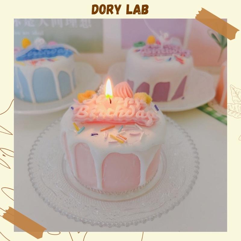 Nến Thơm Bánh Sinh Nhật Happy Birthday Lớn Handmade, Quà Tặng Ý Nghĩa, Độc Đáo - Dory Lab