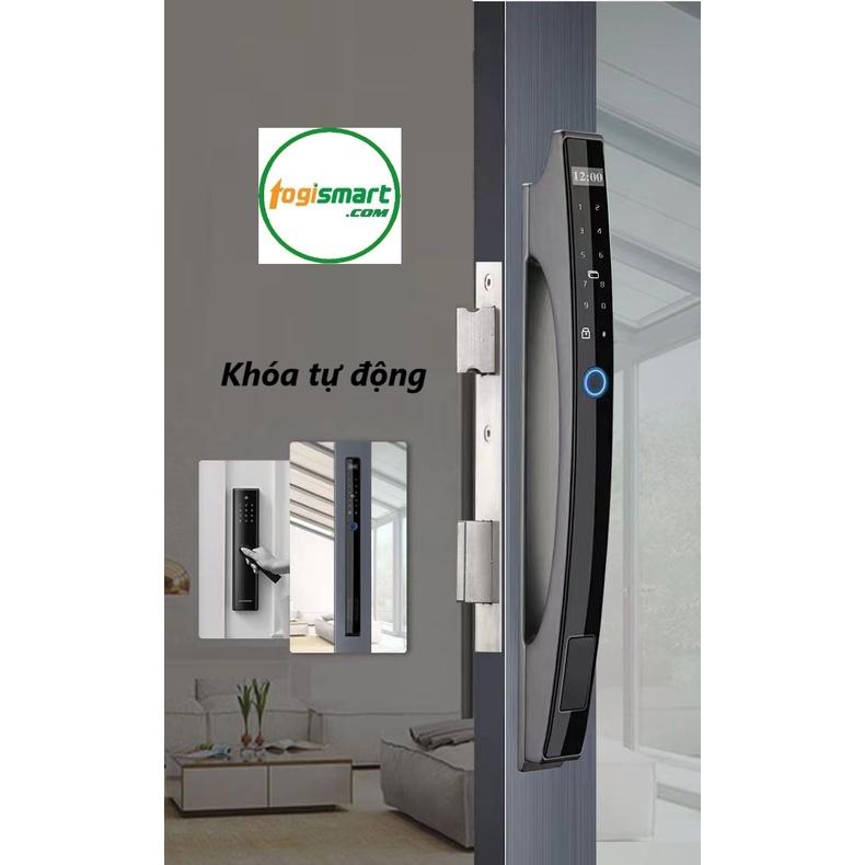 Khóa cửa vân tay tự động, Wifi, cửa nhôm xingfa, gỗ, sắt