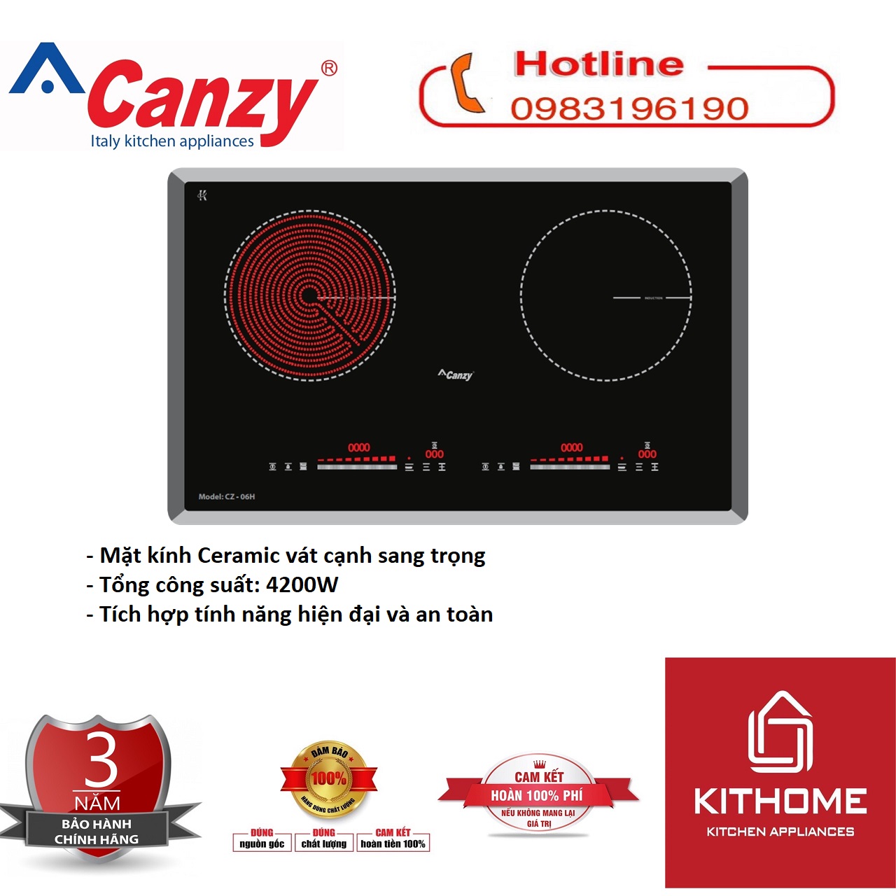 Bếp Điện Từ Canzy CZ 06H