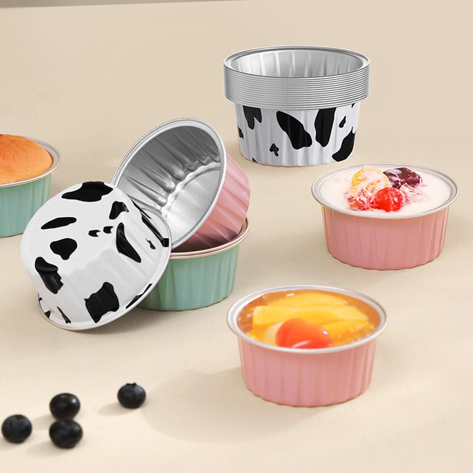 15 Pieces Foil Baking Cups, Aluminum Muffin Cups, Cupcake Holder Tin, Cupcake and Muffin Liner for Cookies, Cheese, Cakes Outdoor Dessert Pie Clubs
