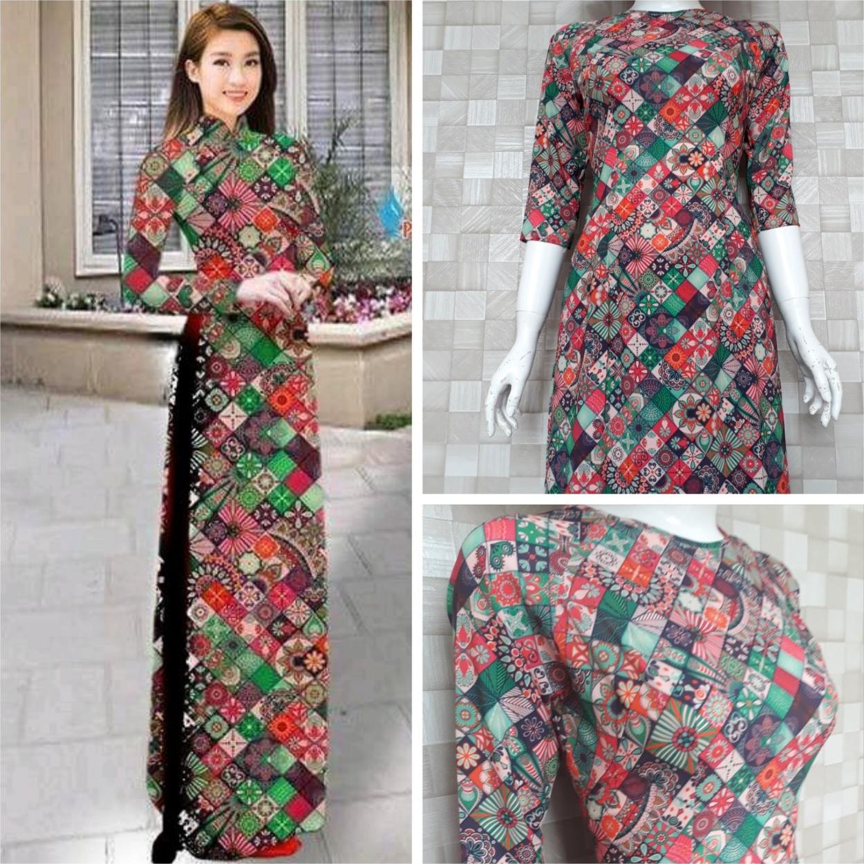 BỘ ÁO DÀI CÁCH TÂN CÔ BA SÀI GÒN KÈM QUẦN- NT2056A