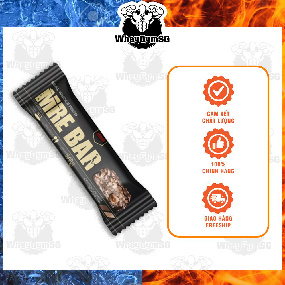 Bánh Bar Ăn Kiêng Bổ Sung Protein Thay Thế Bữa Ăn Phụ Redcon1 Mre Bar (1 Thanh Lẻ) protein Bar