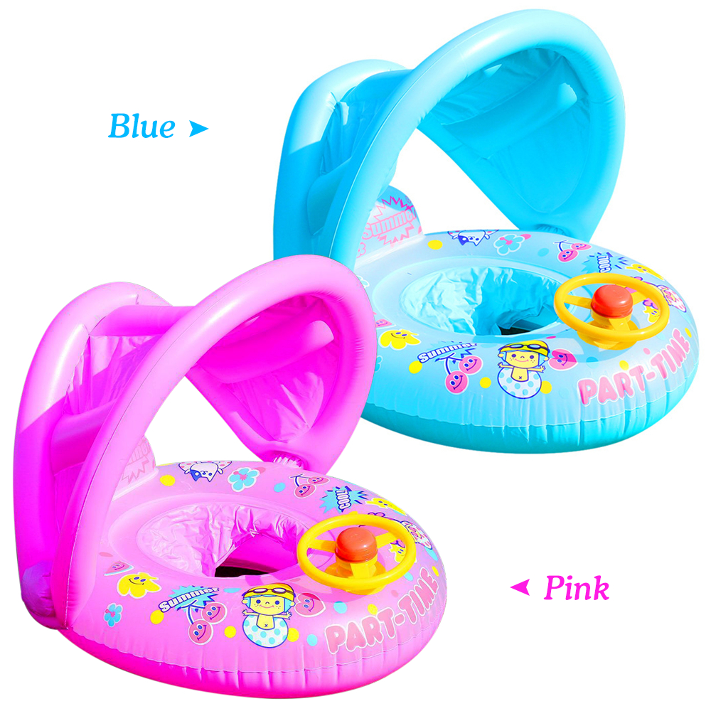 Phao bơi bơm hơi cho trẻ em có phụ kiện che nắng