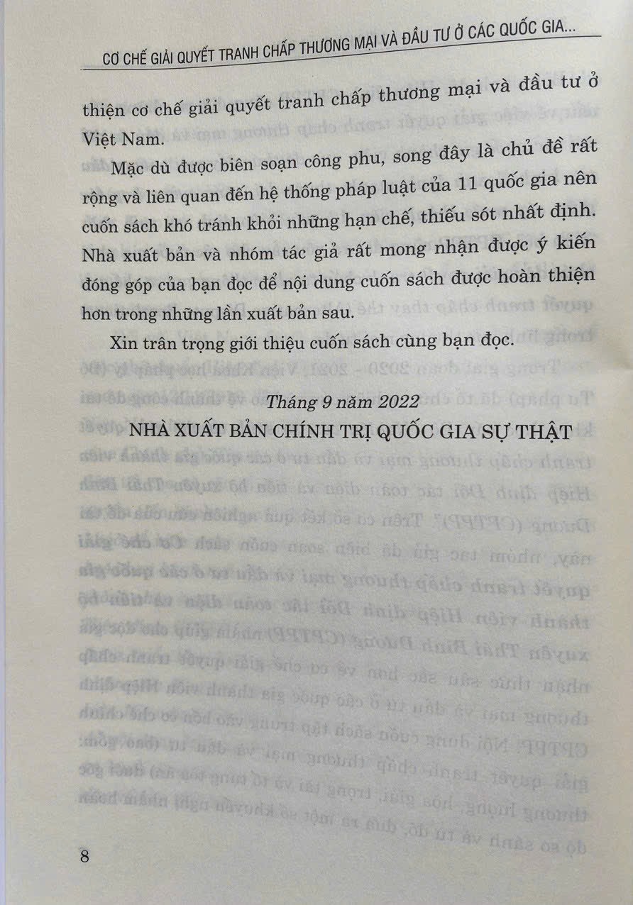 Cơ chế giải quyết tranh chấp thương mại và đầu tư