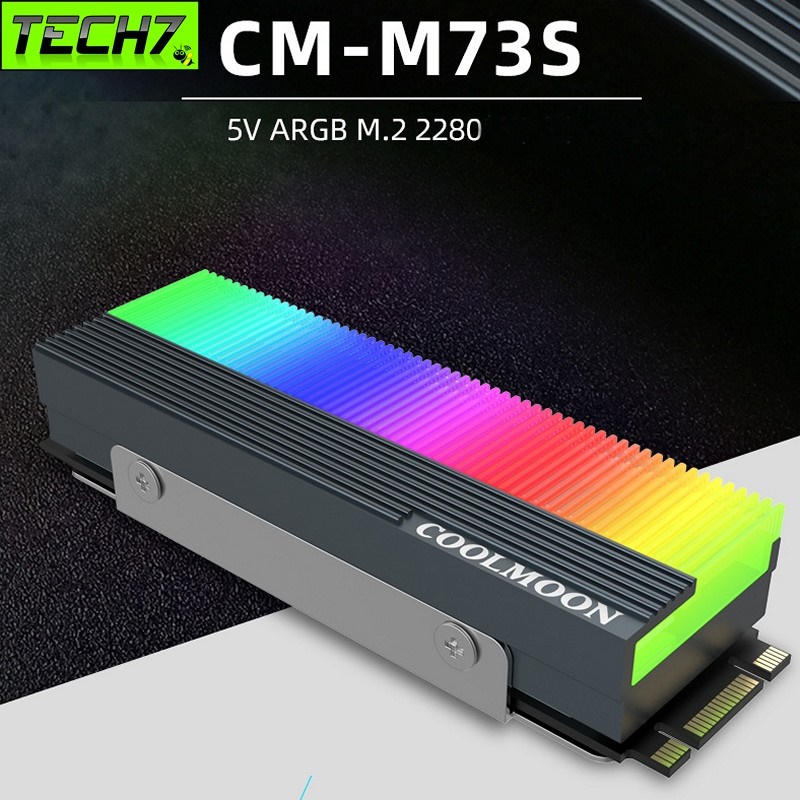 Tản Nhiệt Led RGB CM-M73S cho ổ cứng SSD M2 2280 hàng nhập khẩu