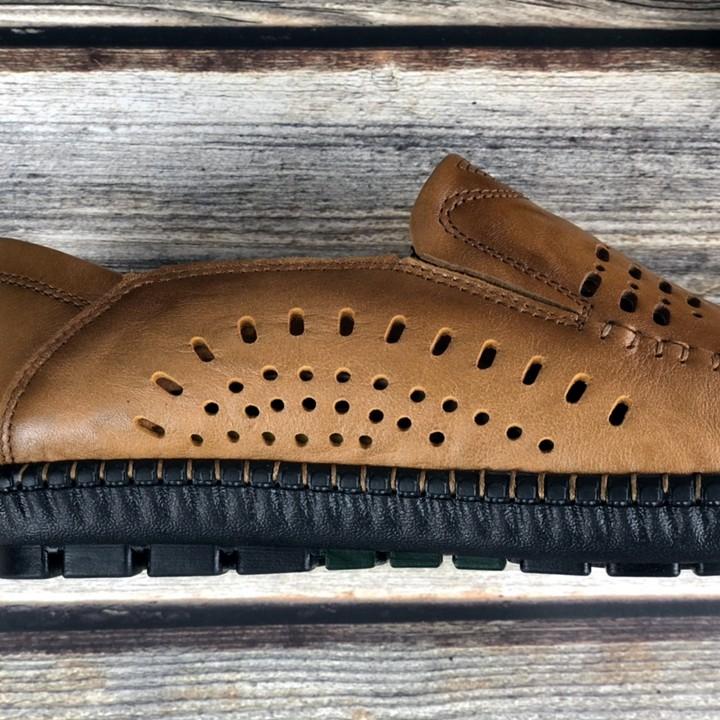 Giày Lười Nam Happyshoes Da Bò Thật - HSM68