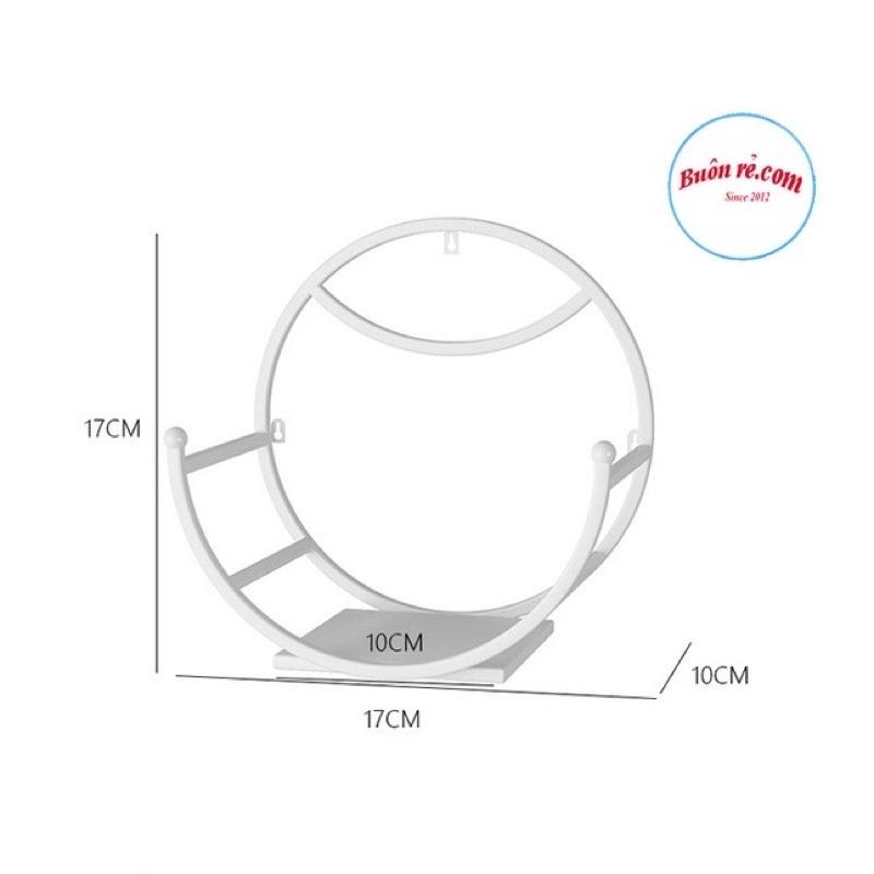 Giá treo cây cảnh dán tường hình tròn xinh xắn - Giá treo chậu hoa ở ban công 01423