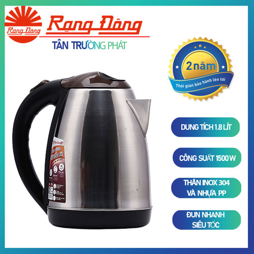 Ấm điện siêu tốc 1.8 lít chính hãng Rạng Đông Model: RD-AST18ST2