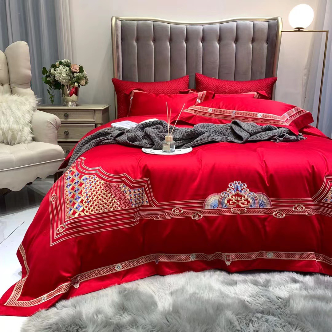 Bộ ga gối lụa cưới 120s dòng siêu cấp