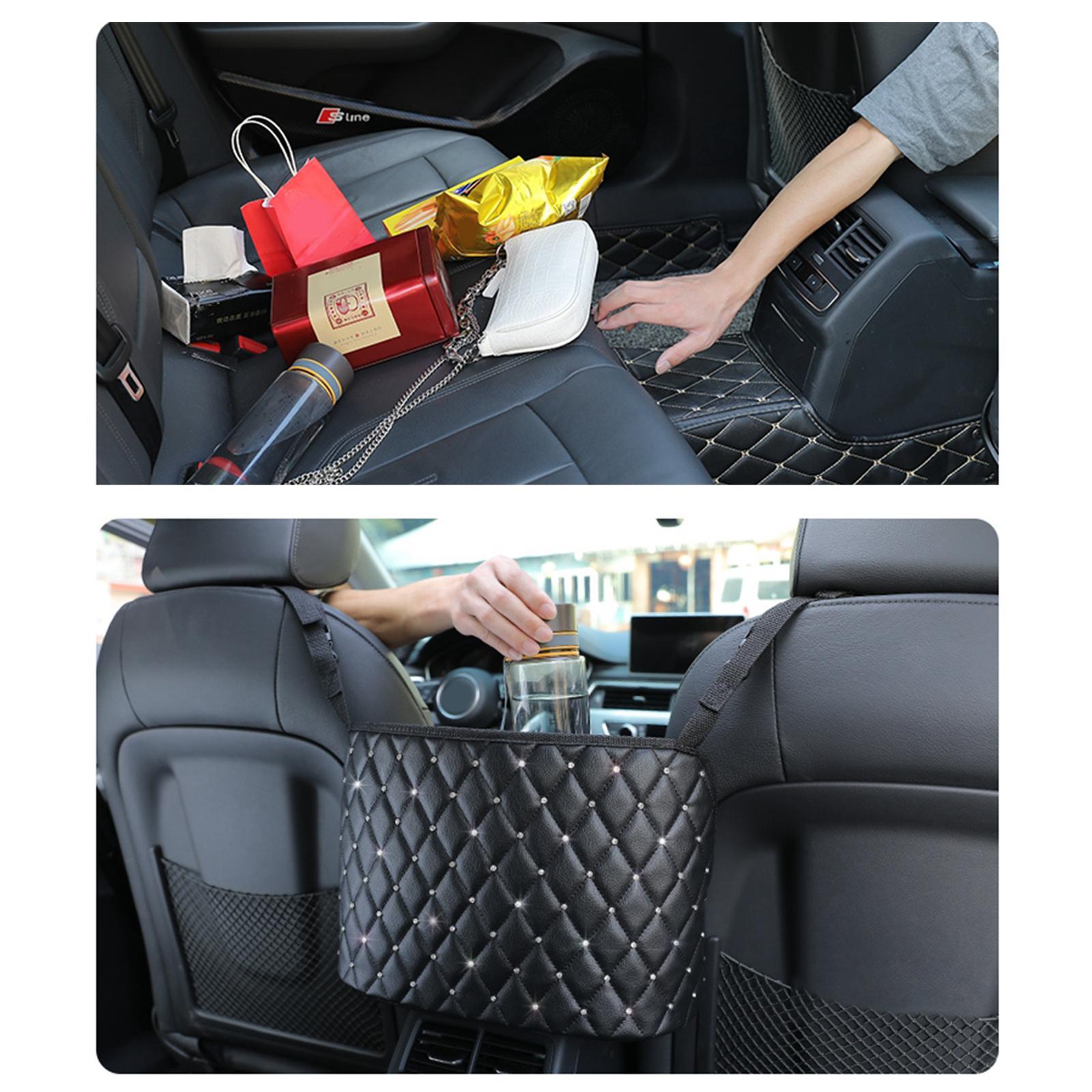 2 Packs Car Net Pocket Storage Bag Door Seat Side Back Holder Organizer Pouch